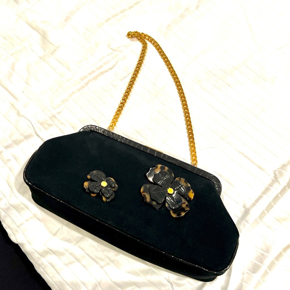 Vintage Adrienne Vittadini Clutch with Gold shoulder chain